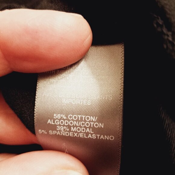 LIZ Claiborne  Blouse  Black V Neck 3/4 Sleeve Pull Over - Picture 9 of 9